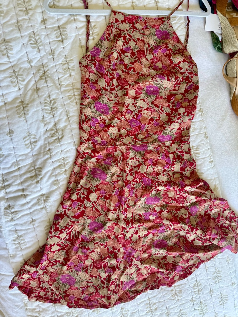 Reformation Floral Slip Dress in Red and Pink size S - Picture 4 of 5